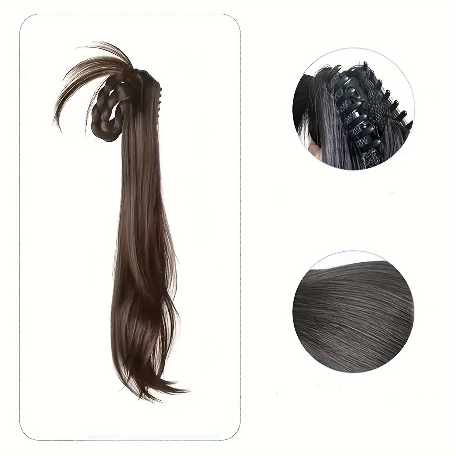 

Длинный хвост с когтями, длинные наращивания хвоста, синтетические заколки для наращивания волос, элегантные аксессуары для повседневного использования, аксессуары для волос 45cm