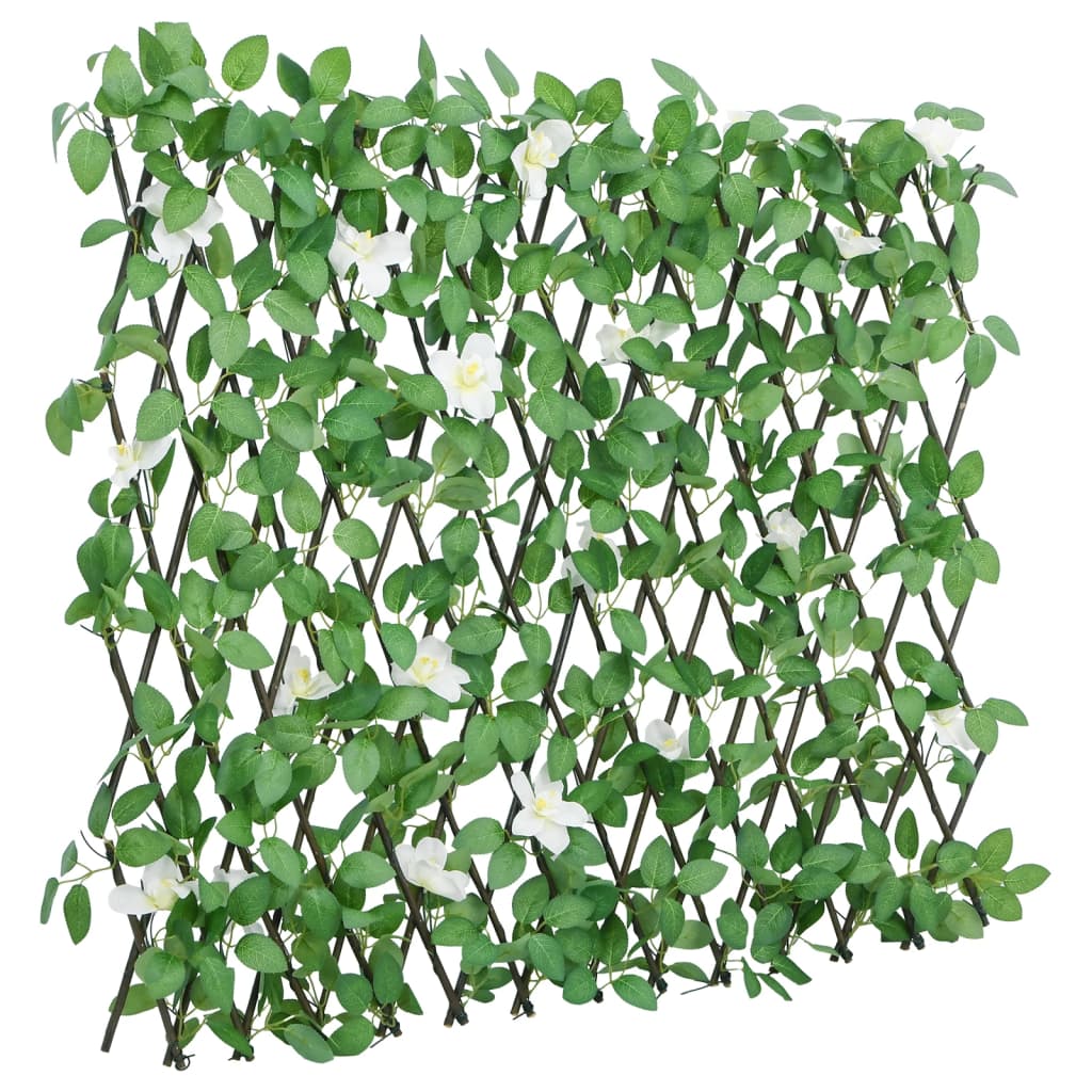Climbing Grid with Artificial Ivy Expandable Green 186 x 30 cm