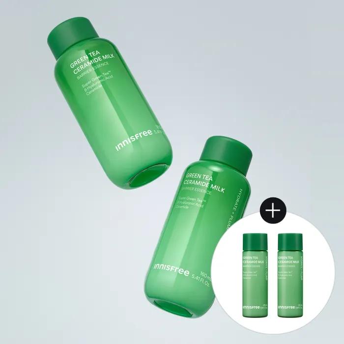 Green Tea Ceramide Milk Essence 2 x 160mL + 2 x 25mL
