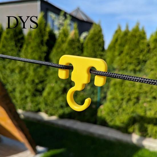 Tent Rope Hook Hook, Multifunction Outdoor Camping Secure Fit Quick Install Hanger Durable Hiking Accessories, for Ropes Clotheslines Canopy