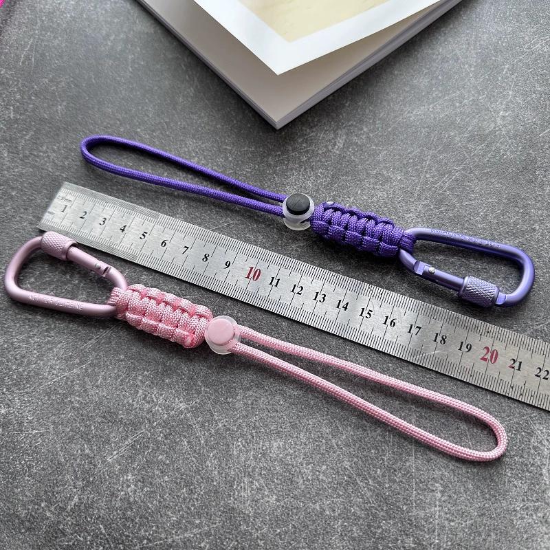 Umbrella rope woven water bottle buckle metal hook portable beverage lanyard mountaineering backpack key lock fast pendant edc