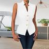Women's Fashion Solid Color Commuting Button Vest Vest Top