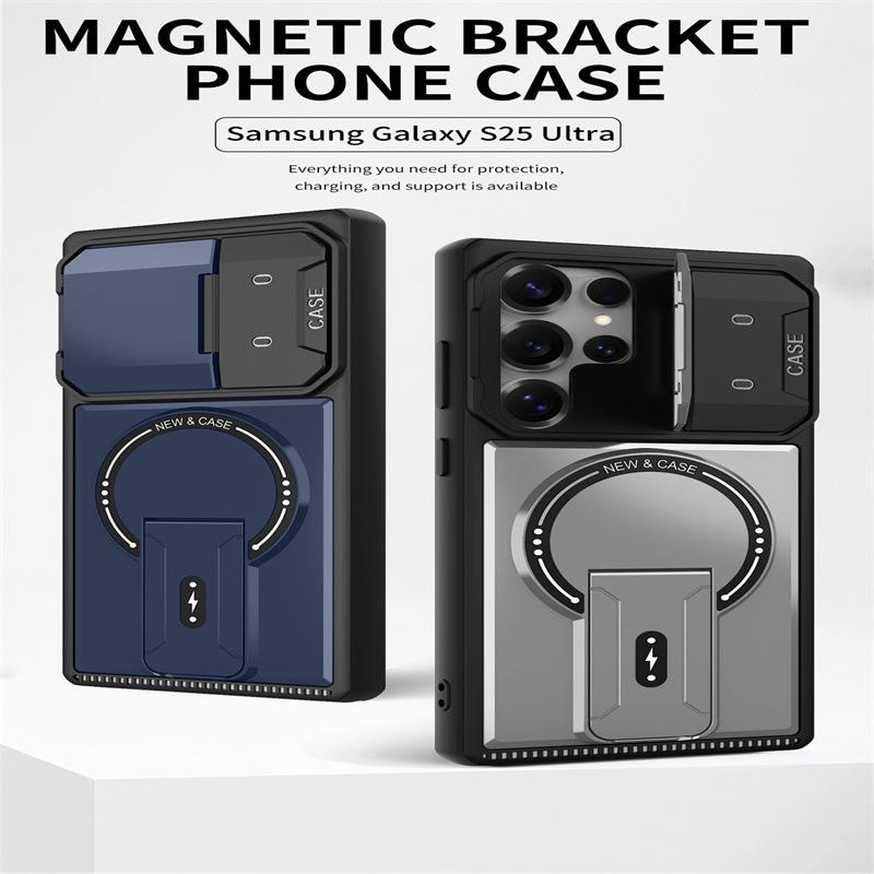 Samsung S26 Ultra Magnetic Case with Lens Cap Holder - A57 Drop-proof, S25 Protective Hard Shell