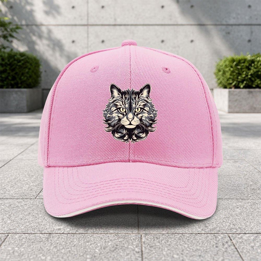 1pc Adjustable Duckbill Baseball Cap With Cat Print Lightweight Suitable For Outdoor Sports Cycling Music Festivals Gifts