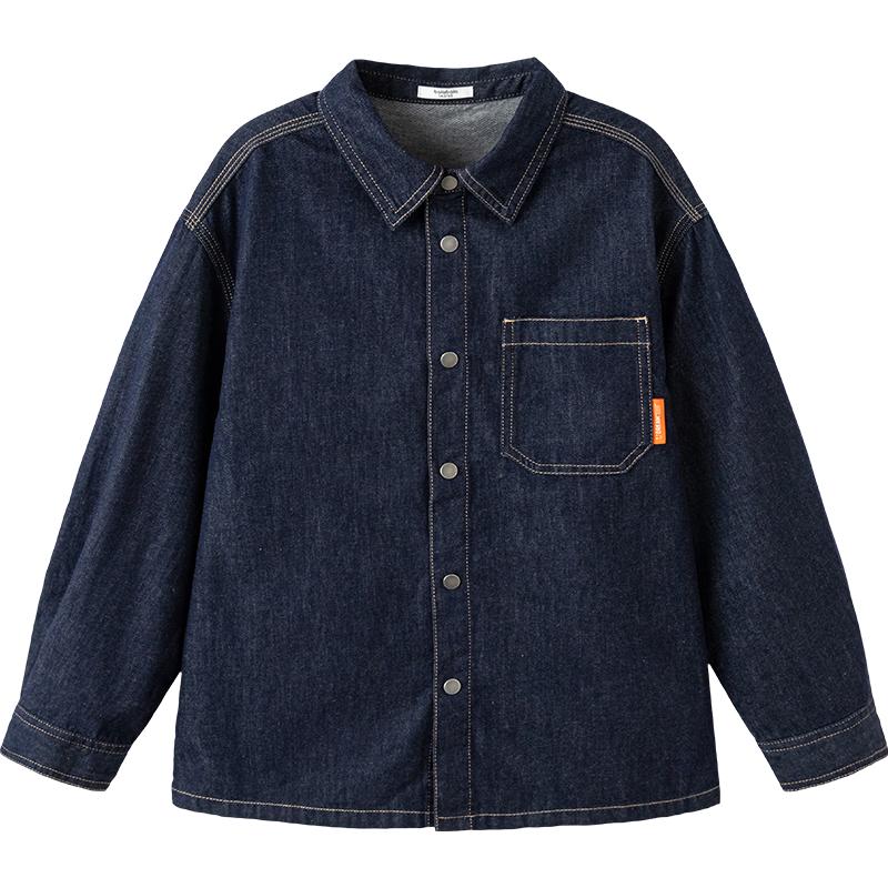 Balabala Boys' Long-Sleeve Denim Shirt