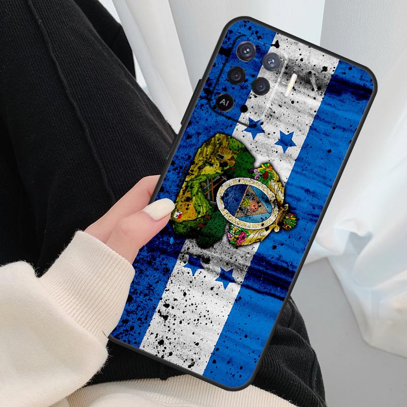 Honduras Flag Case For Oppo A18 A38 A58 A78 A98 A80 A60 A40 A96 A76 A16 A94 A74 A54 A15 A17 A57 A77 A5 Pro