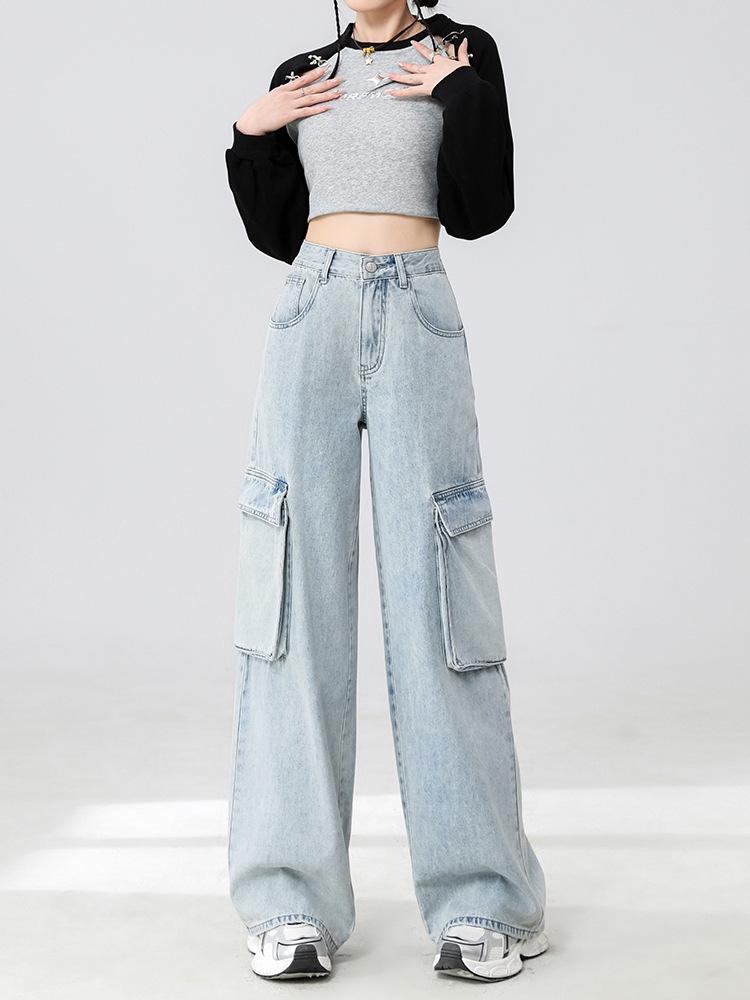 Women s High Waist Retro Wide Leg Jeans - Spring 2026 Small