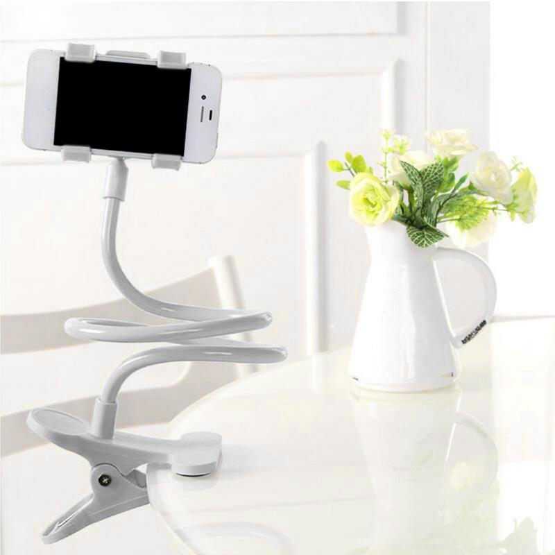 Soporte de cuello perezoso ajustable de 360 grados de 50 cm Soporte para teléfono de cuello de cisne para montaje en cama de teléfono Soporte de brazo largo superior Soporte de teléfono