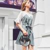 Shoulder PU with Stands Perfect for and Black NICOLE&DORIS Women's Bag, Handbag, Small, Crossbody, 2-Way, Leather, Cute, Round, Divided, Waterproof,