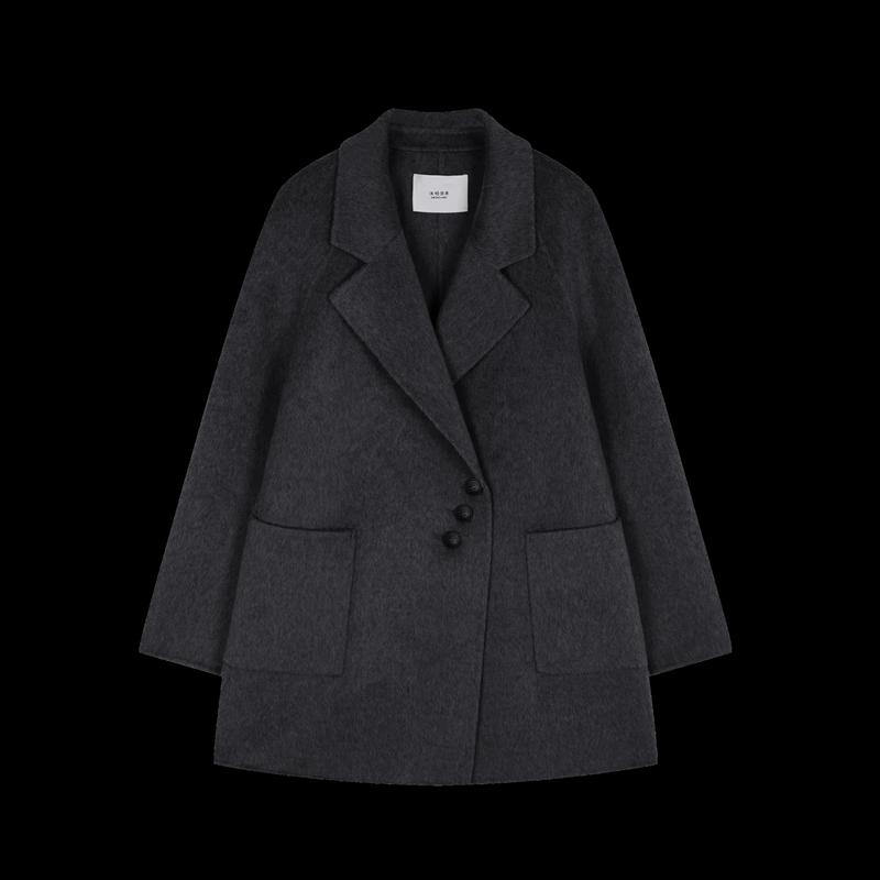 Palton de lână față-verso Mohanyimei