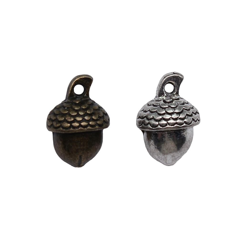 Acorn Charms Christmas Tree Pendants For Forest Nature Themed Jewelry