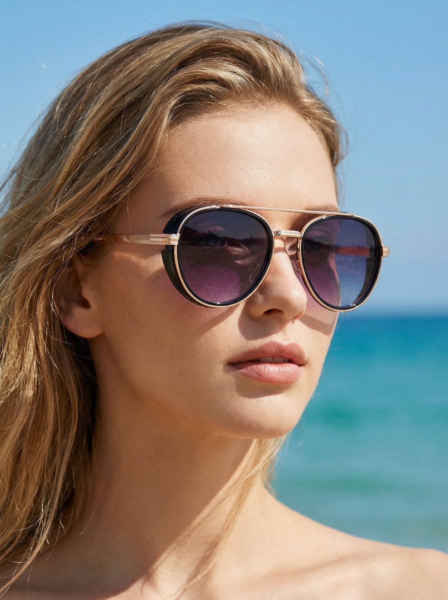 

Metal double-beam full-frame pilot glasses with an elegant, sexy, and fashionable design, suitable for daily commuting, outfit p фиолетовый