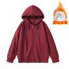 Women's Hood Collar Long Sleeve Zip Up Hoodie Loose Fit Minimalist Sweatshirt Jacket