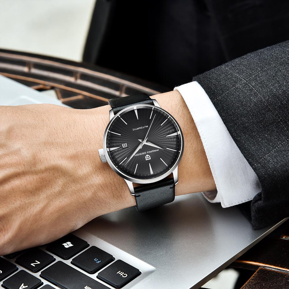 PAGANI New Men's Waterproof Genuine Leather Mechanical Watch 2770 - Trendy Business Style