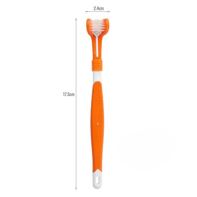 Cat Toothbrush, Three-headed and Three-sided Toothbrush, Dog Toothbrush, Pet Supplies, Pet Toothbrush, Oral Cleaning Dog Toothbrush