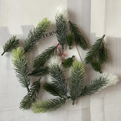 10pcs Pine Branches Artificial Fake Plant Artificial Flower Branch Christmas Party Decoration DIY Accessories Bouquet Gift Box KTY