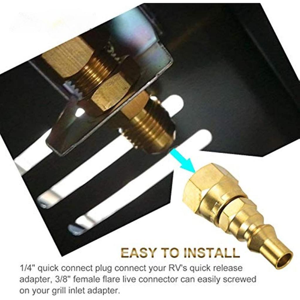 Elegant Brass Pipe Fitting Adapter Sturdy Brass Reducing Adapter For 3/8 Inch Female To 1/4 Inch Male Connection