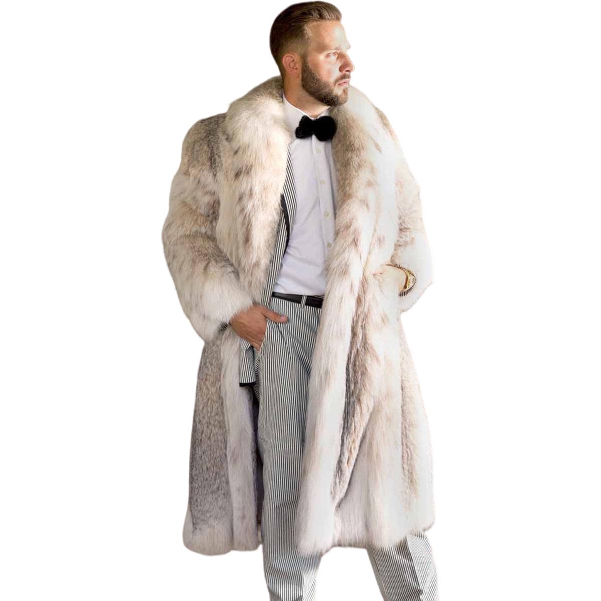 Men`s Eco-friendly Lynx Leopard Faux Fur