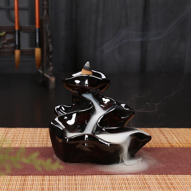 Creative Home Decor Backflow Stick Incense Burner Ceramic Censer Home Decoration Use In Home Teahouse Zen Yoga Decor -No Incense 7