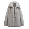 Winter Warm Fur Jacket Imitation Fox Hair Medium and Long Lapel Coat Thick Windproof Fur Trench Coat