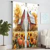 2 Pcs   Versatile Polyester Transparent Curtains for Home Decoration Chic Country Farmhouse for Use In Bedrooms and Living Rooms