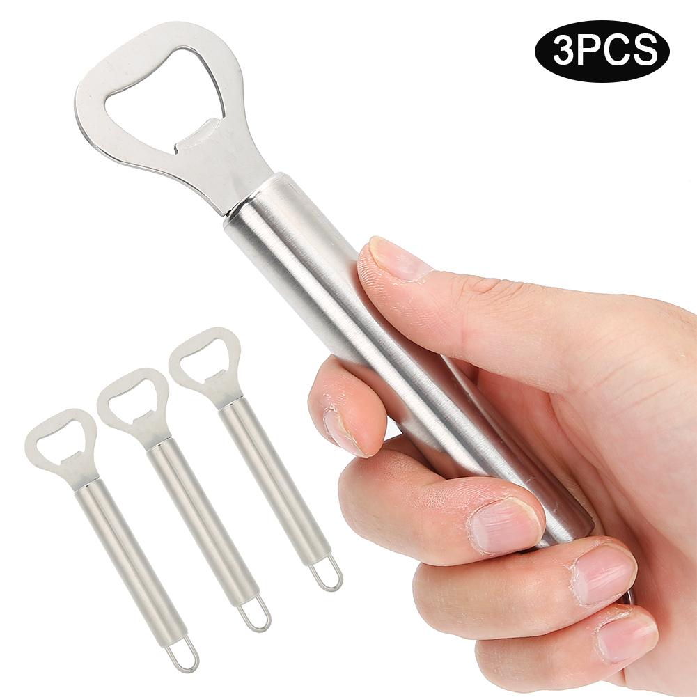 3Pcs Mini Portable Stainless Steel Manual Beer Bottle Lids Opener Kitchen Accessories