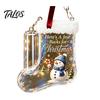 Personalized Cash Gift Holder Christmas Stocking Money Holder, Clear Clip Ornament for Tree Festive Box Hanging Decor, Transparent Bill Display