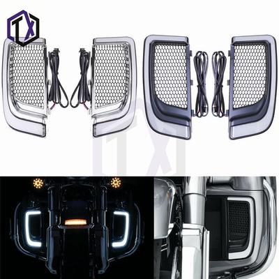 LED DRL Turn Signals for Harley Street/Road King/Electra Glide Fairing Lowers (14-21)