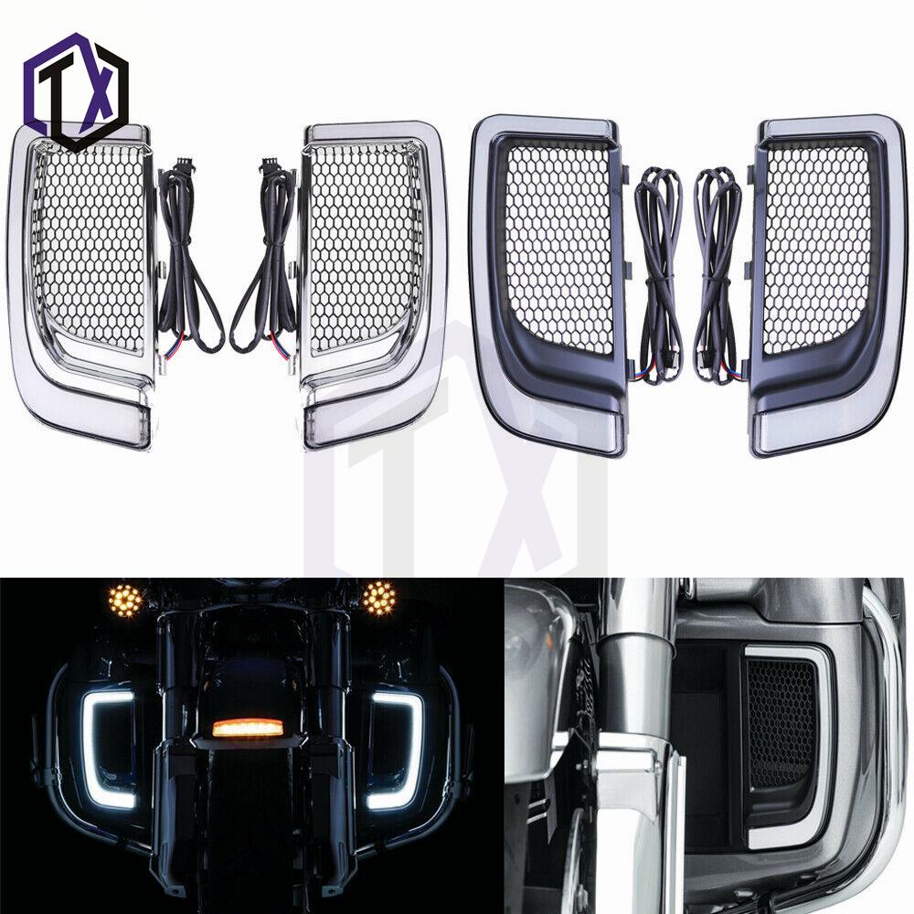 LED DRL Turn Signals for Harley Street/Road King/Electra Glide Fairing Lowers (14-21)