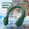 5000mAh Portable Folding Bladeless Hanging Neck Fan Outdoor Sports Ventilador Wireless Fan USB Rechargeable Mini Cooling Fan
