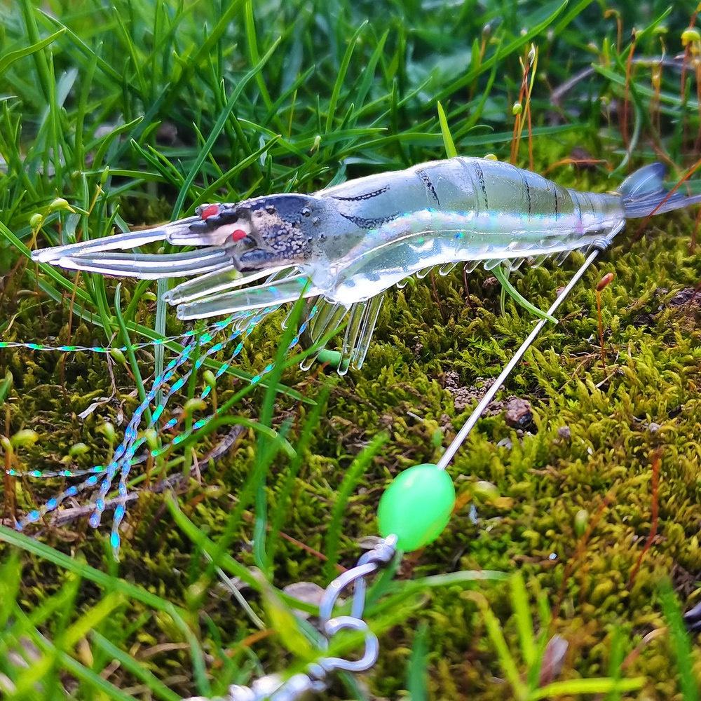 5Pcs/lot Soft Shrimp Artificial Bait with Swivels & Glow Beads Noctilucence Sabiki Rigs Fishing Lure for Freshwater & Saltwater 260319