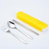 Portable Stainless Steel Cutlery Set: Spoons, Chopsticks, Knife, Fork - Three-Piece Set