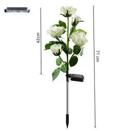 LED Solar Rose Flower Lights: 3, 5, or 6-Head Options for Outdoor Garden and Lawn Decoration