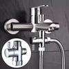 G1/2 Zoll 3-Wege-Umschaltventil T-Adapter Konverter Messingventil Badezimmer Dusche Wasserhahn Wassersplitter für Duschhahnkopf