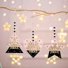 High-End Wooden 3D Christmas Tree Ornaments for Decoration