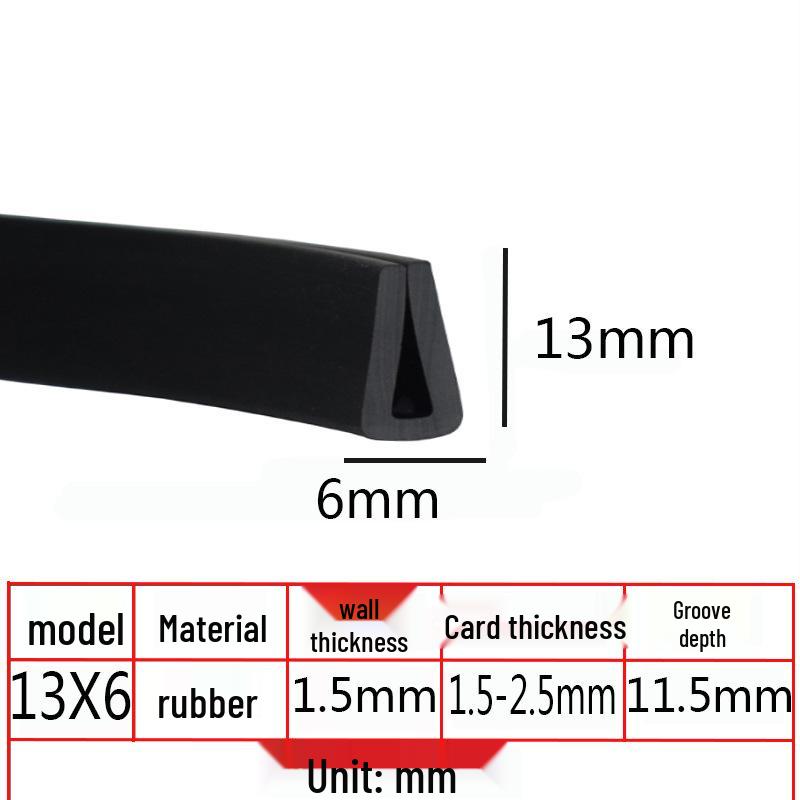 U-Shaped Rubber Anti-Collision Edge Strip for Glass Sealing