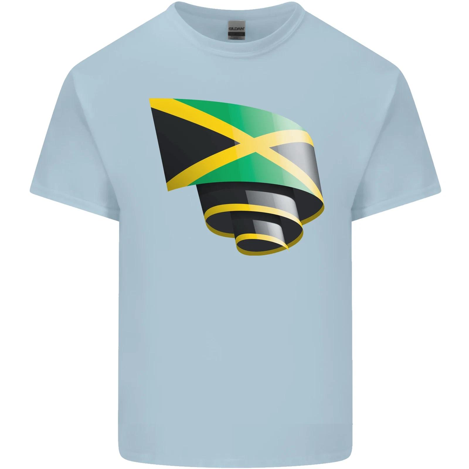 Curled Jamaican Flag Jamaica Day Football Kids T-Shirt Childrens 2XL