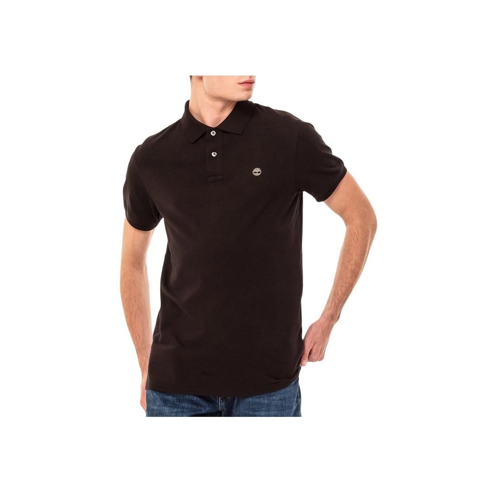 Timberland Comfortable Breathable Short Sleeve Polo Shirt Men tops Black A1LDK001
