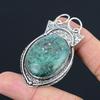 Daughters Day Deal 925 Silver Oval Natural Ruby Fuchsite Birthday Unique Pendant
