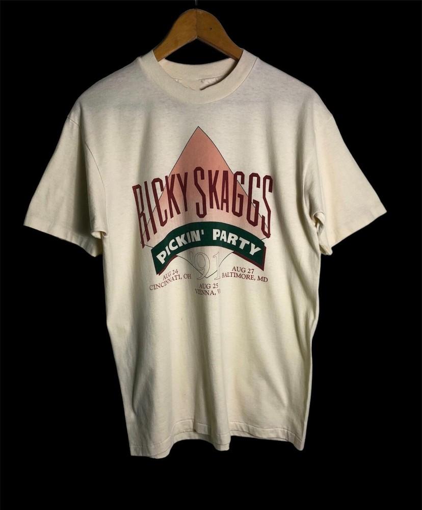 90s Ricky Skaggs Pickin  Party 91 Promo Album Tour T Shirt remake Unisex T-Shirt S