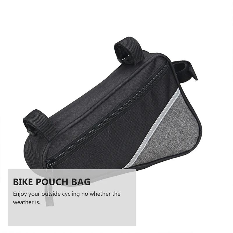 Waterproof Triangle Front Bike Bag Compatible With Mountain And Road Bikes Handlebar Mounted Anti-Splash Cycling Storage