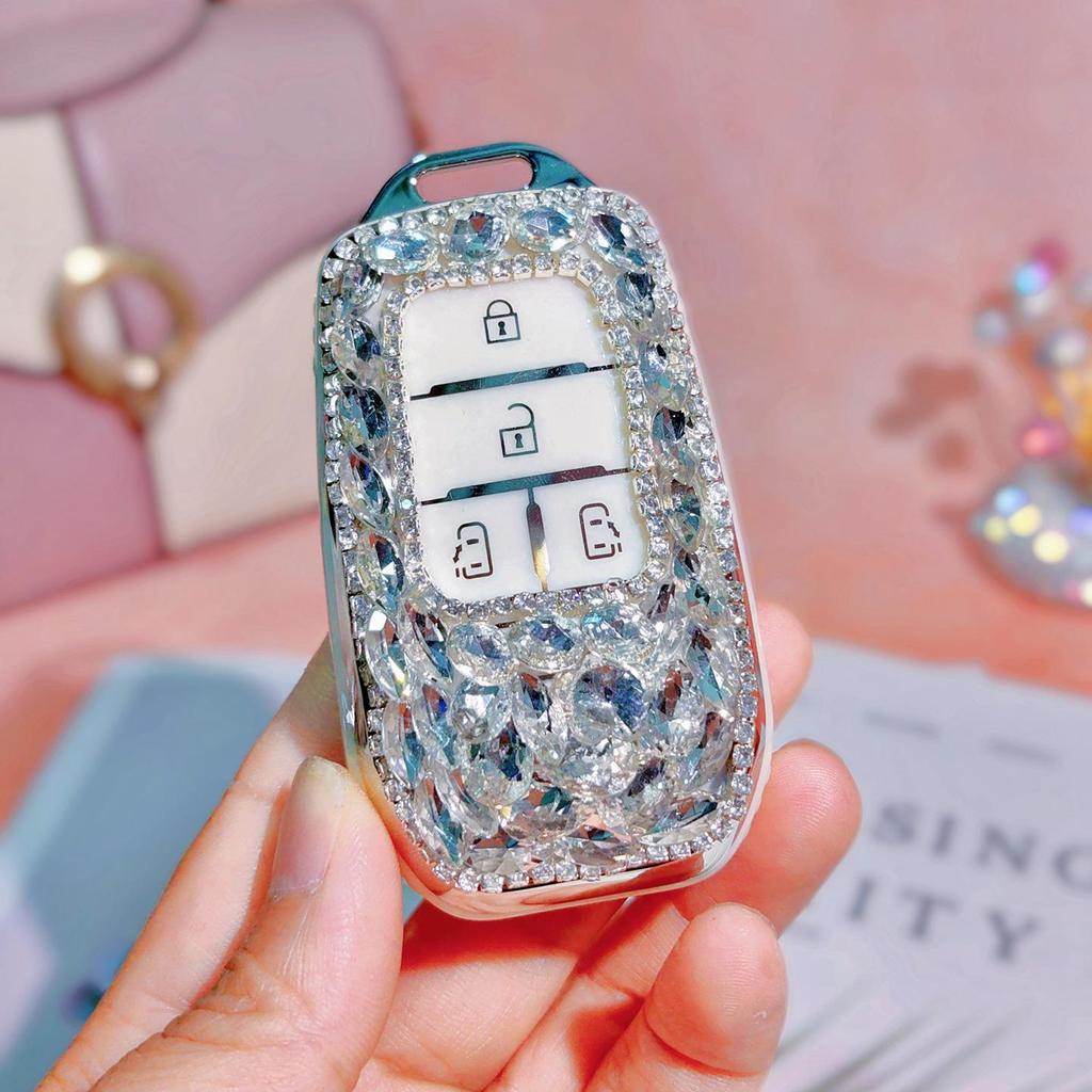 Toyota Alphard/Vellfire/Sienna/Granvia Key Case with Diamond Inlay Buckle Holder