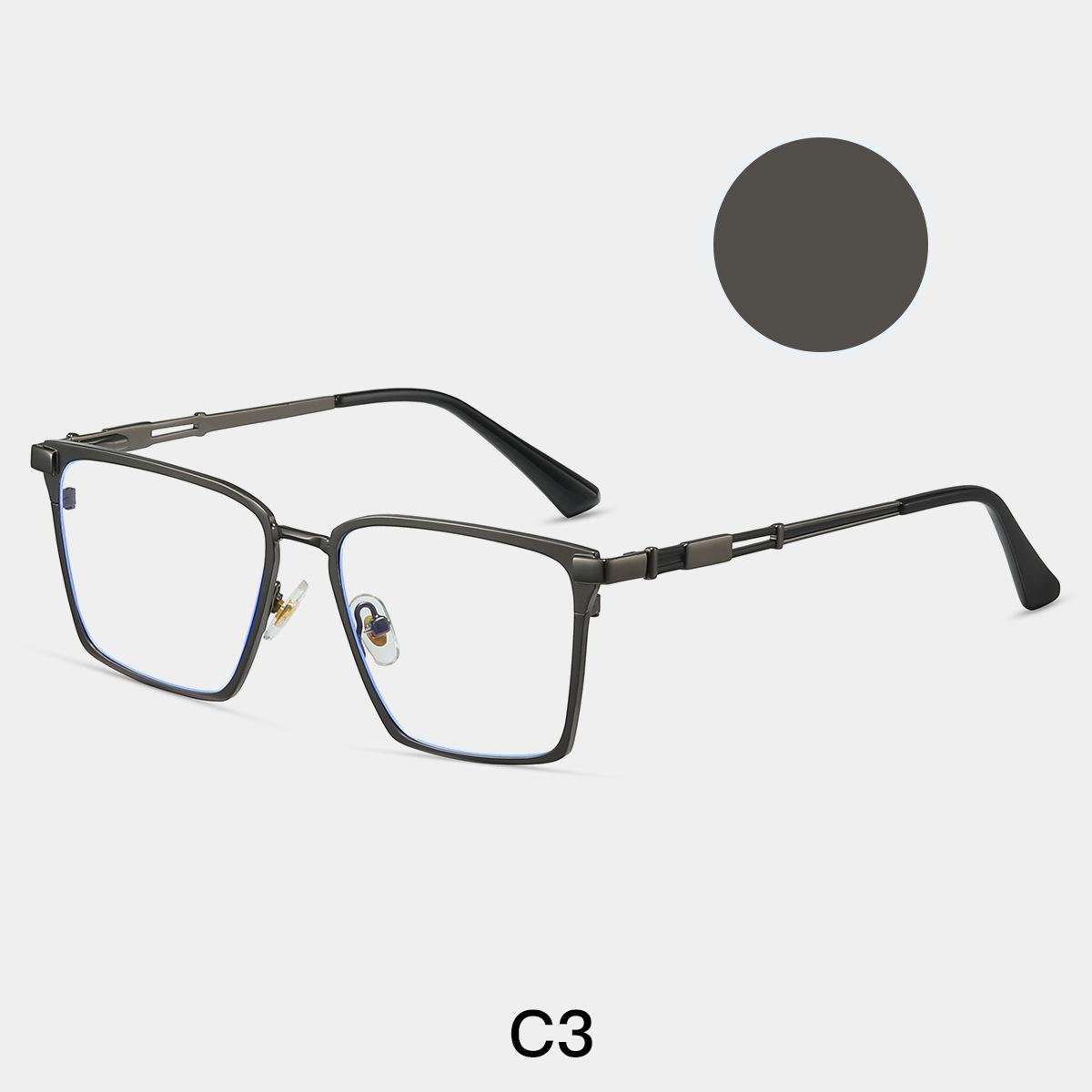 

Male Eyeglass Frame Reading Eyewear TR90 Presbyopic Spring Spectacle Leg Large Elderly Gents New Spectacle Square Rectangular Ray Metal Alloy Original lens 0
