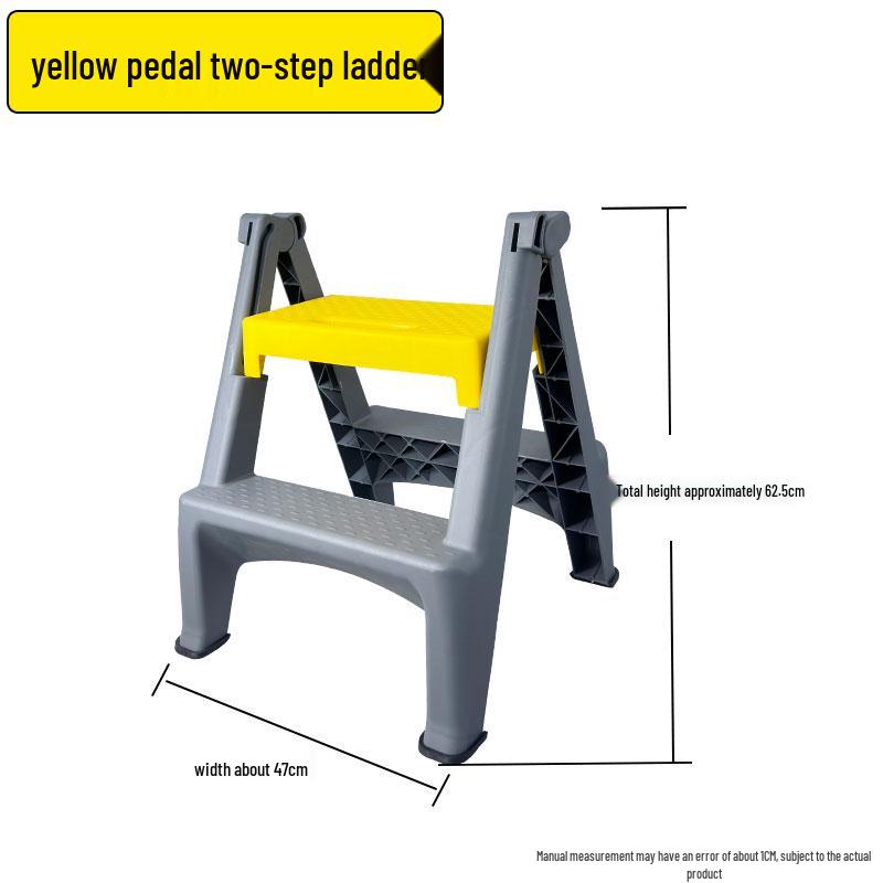 Hopfällbar pall, 2-3 stegs stege för bilvård och tvätt, för hushållsbruk