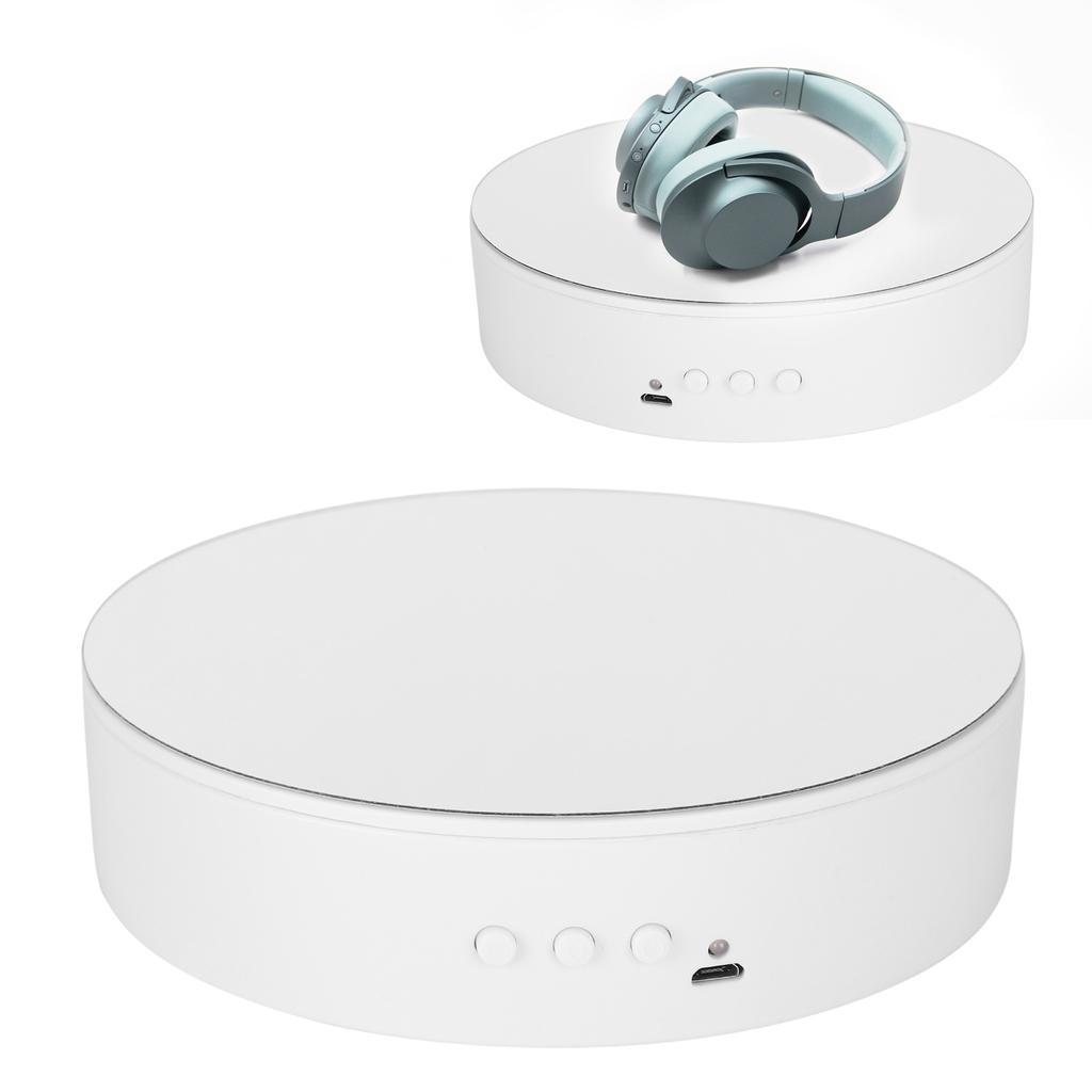 Rotating Display Stand 360 Degree Rotating Turntable Display Stand for Watch Jewelry White