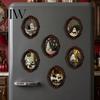 Scratch Resistant Fridge Decor Halloween Ghost Refrigerator Magnet, Retro Gothic Magnets, Oval Picture Frame Magnetic Stickers for Kitchen