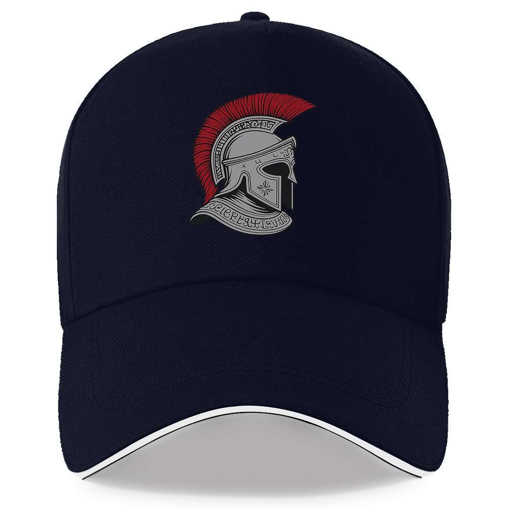 Helmet Greek Warrior Print Baseball Cap Polyester Adjustable Outdoor Sports Cap Unisex