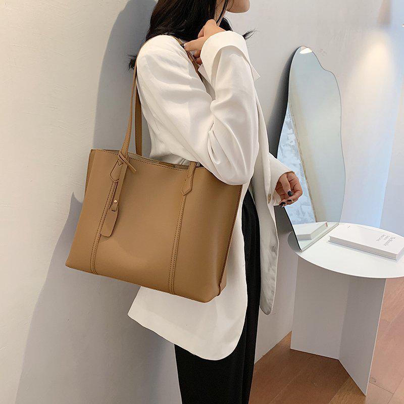 Korean-Style Women's Large Capacity Tote Bag - Fashionable and Casual Shoulder Handbag