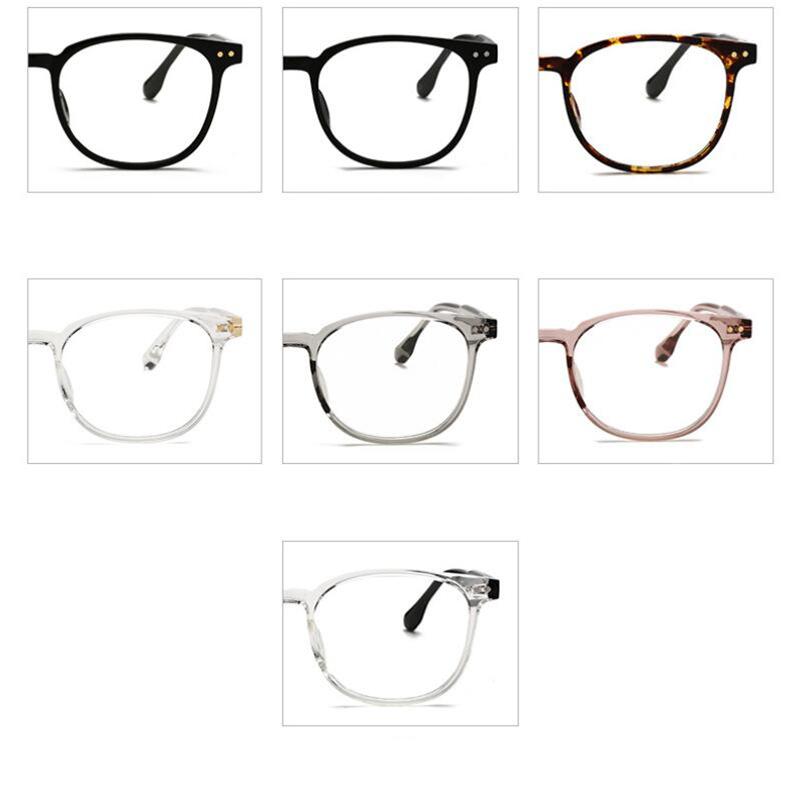 Transparent Gray TR90 Computer Optical Glasses EyeglassFrame Anti Blue Rays Oval Short-sight Eyeglasses Prescription 0 -0.5 -0.75 To -6