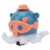 Baby Floating Ball Toy Electric Octopus Bath Toy Music Light Educational Water Toy for Boys Blue